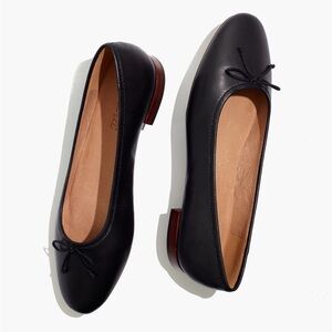 Madewell The Adelle Ballet Flat in Leather